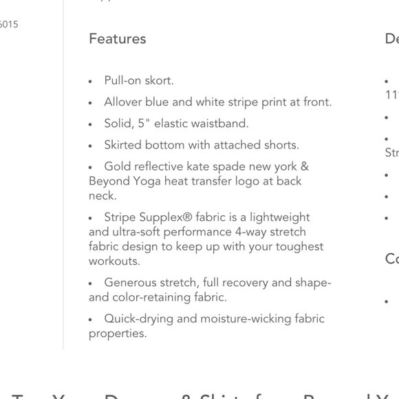 Kate Spade Beyond Yoga Navy White Sailing Stripe Neck Bow Jacket and skirt xs - Picture 13 of 14